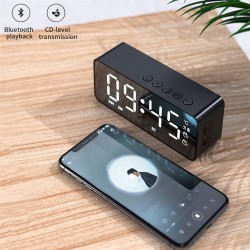 Wireless Bluetooth Speaker Small Mini Alarm Clock Portable Cannon Mini Voice Broadcast