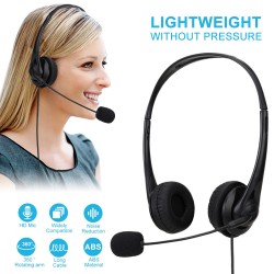 PC Computer Laptop Headphone with Noise Cancelling Microphone